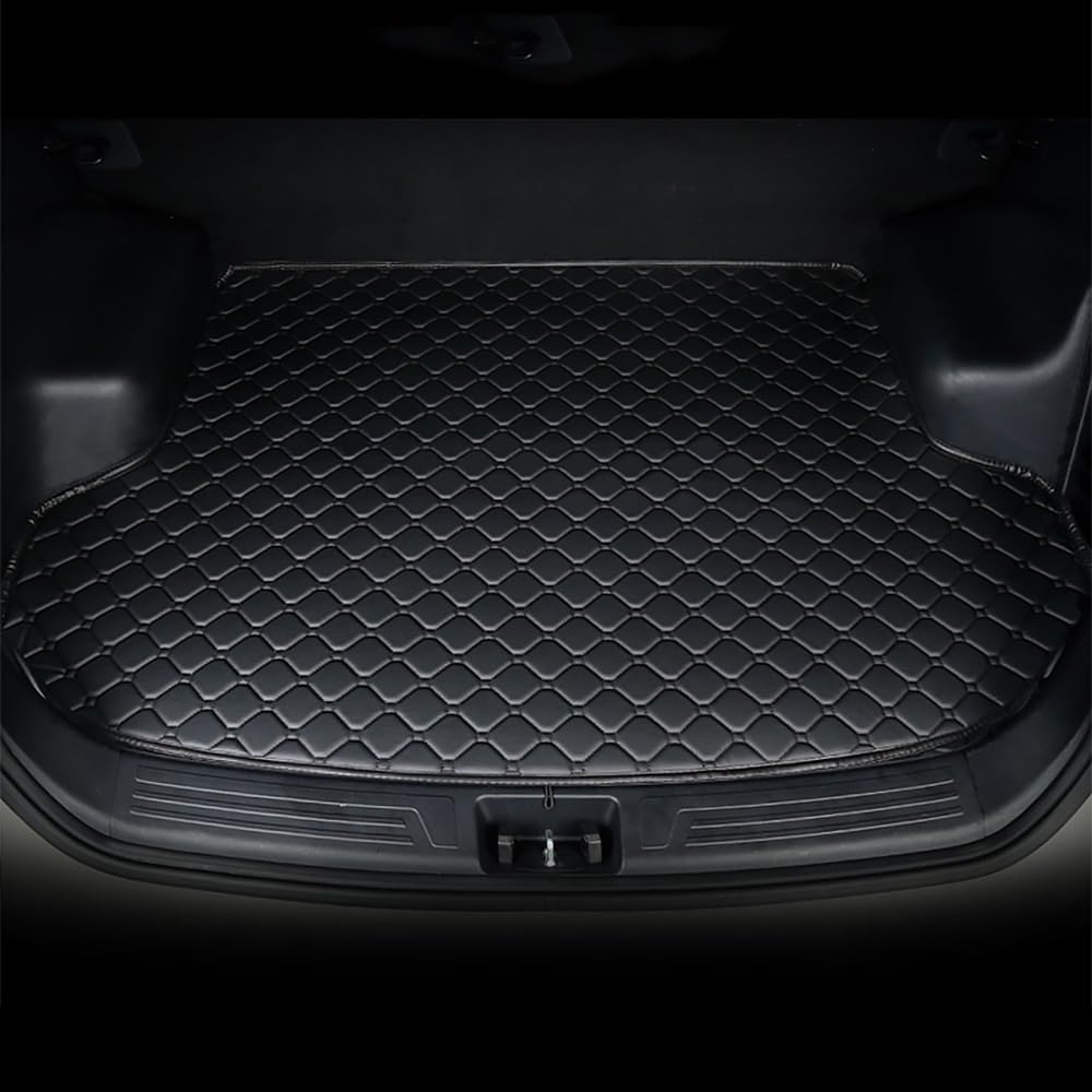 Car Boot Liner Mats for Porsche Cayenne 2018 2019 2020 2021 2022 2023 2024 Leather Rear Trunk Mat Protector Anti-Slip Cargo Tray Liners Carpets Interior Waterproof,Black-Low Edge, LowEdge