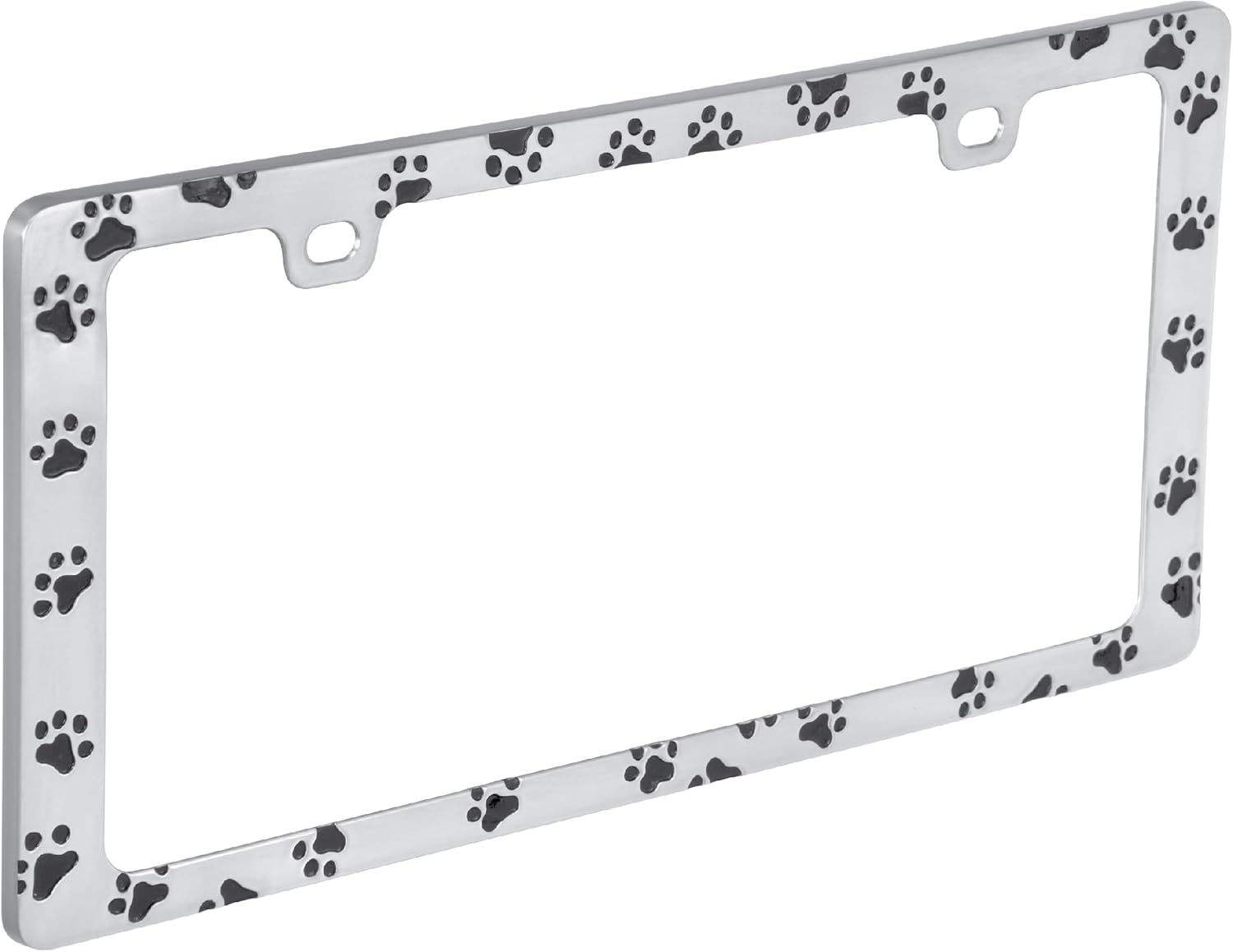 22-1-46104-8 Paw Prints License Plate Frame, Corrosion Resistant, Easy to Install