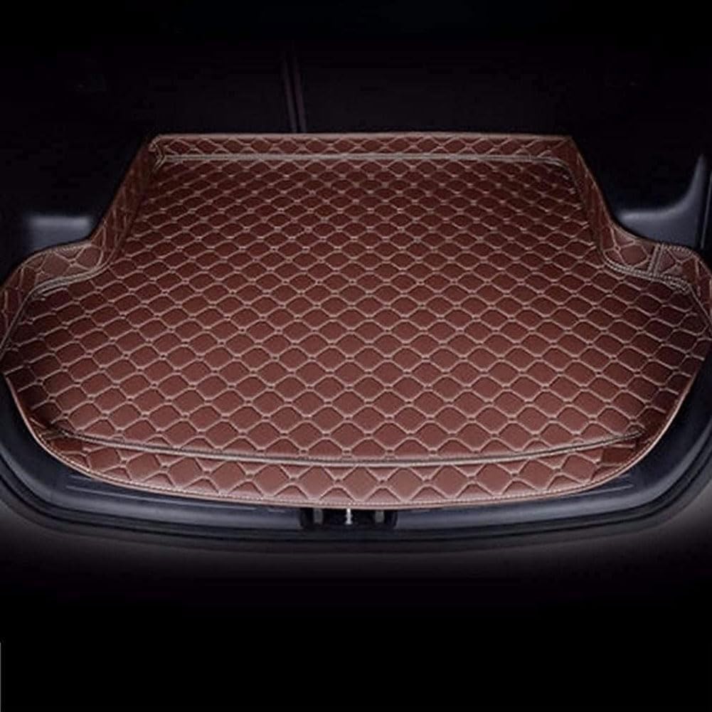 Car Rear Trunk Mat for BMW X6 F16 2015 2016 2017 2018,Leather Boot Cargo Liner,Guard Tray Interior Liners Floor Mats Protective Pads,A/Coffee