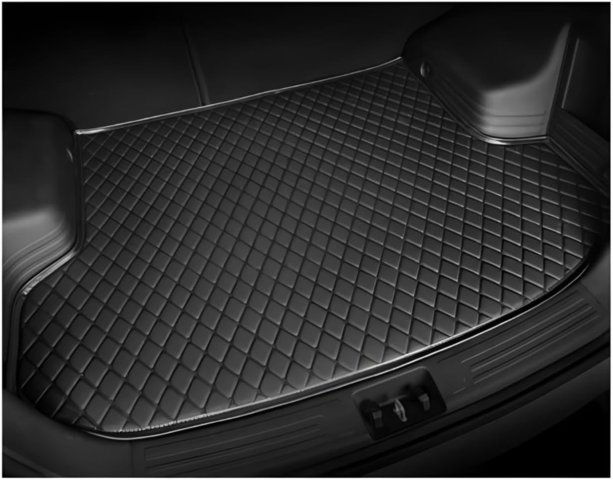 Custom Making Trunk Mats Cargo Mats Fit for 99.9% Sedan SUV All Weather Protection Leather Liners Trunk Mat Cargo Liners (Black)