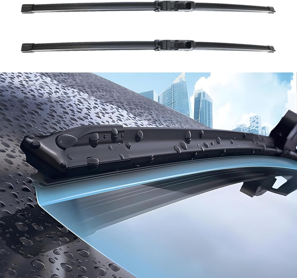 Windshield Wiper Blades, Premium All-Season Windshield Wiper Blades, Wiper Blades Easy Install & Durable Stable Quiet Universal Car Accessories for Most Car