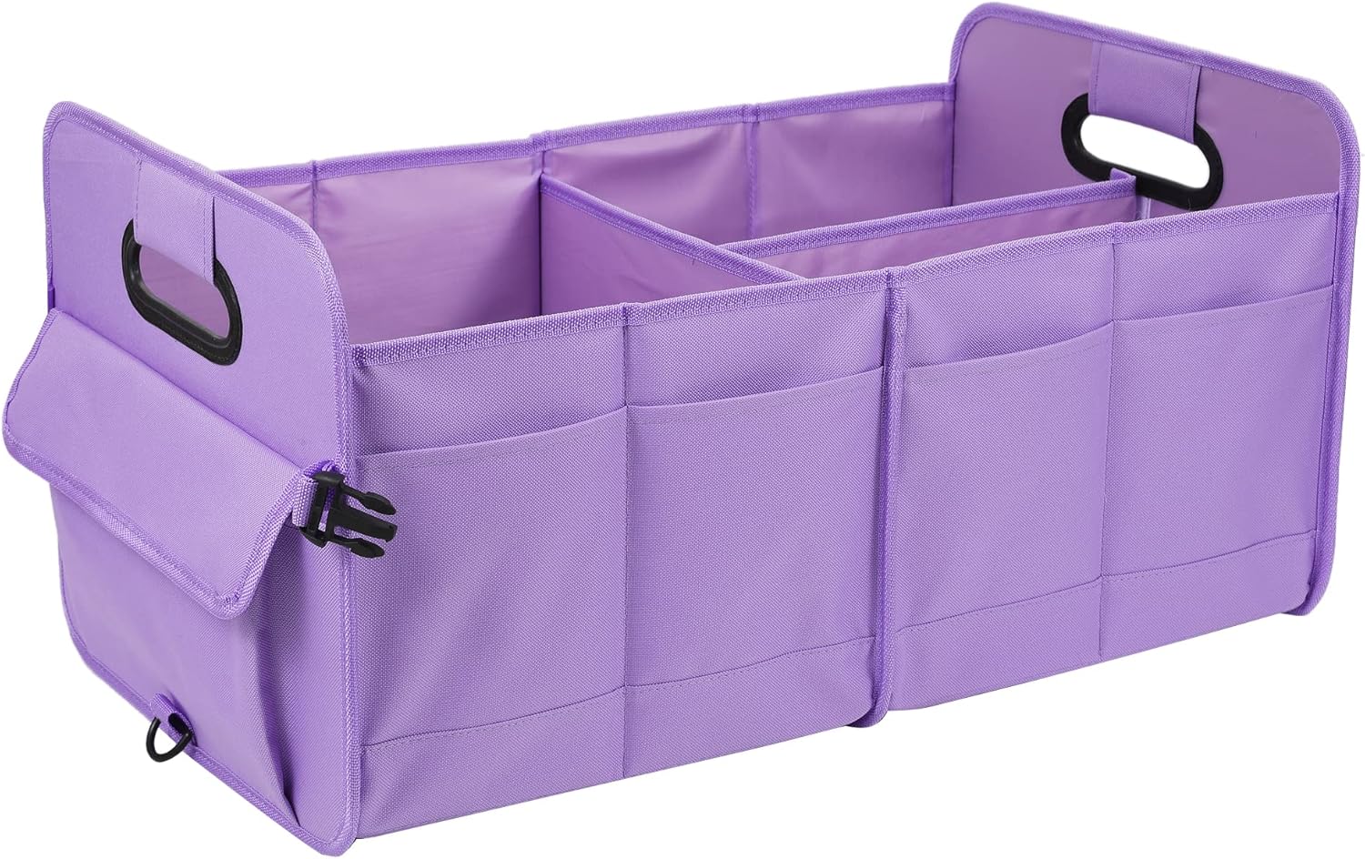 Car Trunk Organizer, Purple, Unisex, Foldable, Non-slip, Adjustable Straps, Multiple Compartments, 600D Oxford Cloth Material